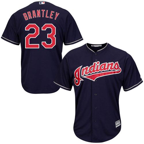 Indians #23 Michael Brantley Navy Blue Alternate Stitched Youth MLB Jersey